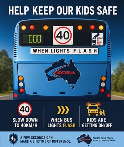 School Bus Hire Sydney - Flashing Lights