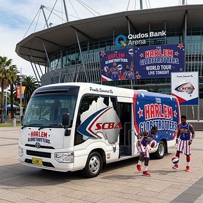 Harlem Globetrotters Sydney Bus Hire